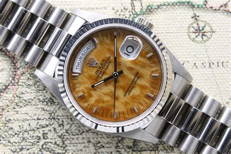 rolex nr.18239|Rolex 18239 wood dial.